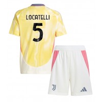 Camiseta Juventus Manuel Locatelli #5 Visitante Equipación para niños 2024-25 manga corta (+ pantalones cortos)